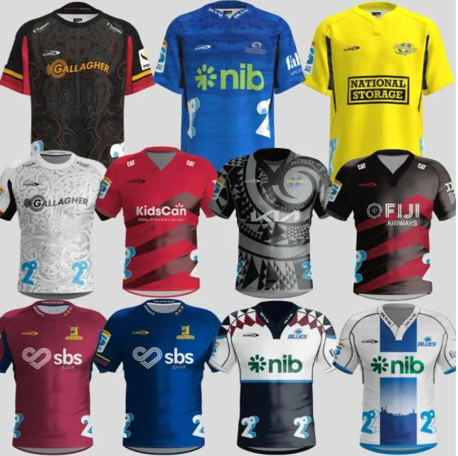 2024 Blues Highlanders Rugby Jerseys 24 25 Crusaderses Home Away Alternate Hurricanes Heritage Chiefses Super Size S-4XL Camisa