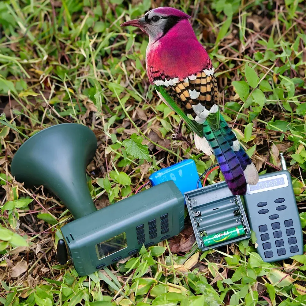 Anéis novo ao ar livre eletrônico fazenda pássaro som chamariz birdsong dispositivo codorna sons chamador digital mp3 player controle remoto opcional