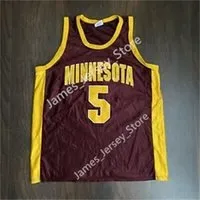 James College Basketball Wears College NCAA Custom  Golden Gophers Stitched Basketball Jersey 5 Isaiah Ihnen Eric Cu