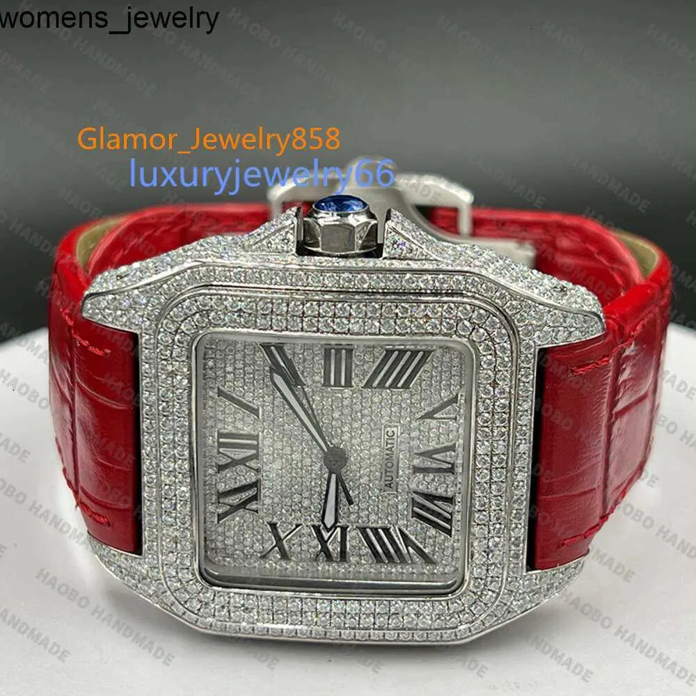 Montre de luxe personnalisée en diamant Moissanite VVS VVS1 Ice Out pour cadeau d'anniversaire