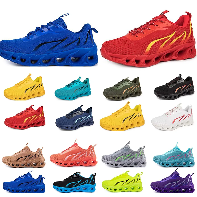 2024GAI spring men shoes Running flat Shoes soft sole fashion bule grey New models fashion Color blocking sports big size 189
