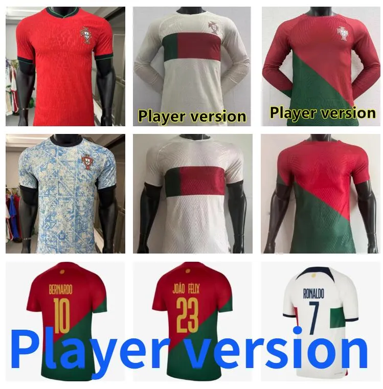 2024 2025 Portugal RONALDO B.FERNANDES camisas de futebol JOAO FELIX BERNARDO DIOGO J. JOAO CANCELO 22 23 24 25 camisa de futebol da seleção nacional de manga comprida VERSÃO DO JOGADOR