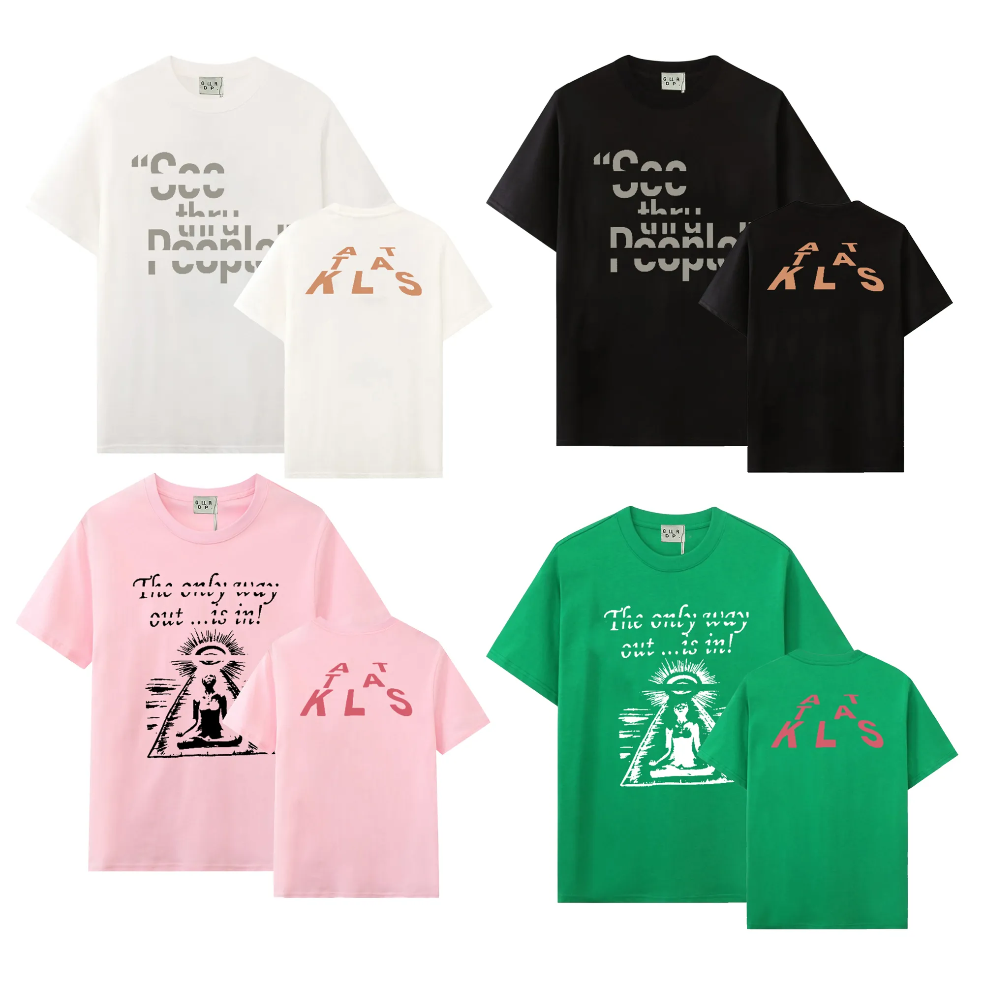 23ss Designer de Gallerie Tees Camisetas Moda de Luxo Camisetas Mens Mulheres Tees Marca Manga Curta Hip Hop Streetwear Tops Roupas Tamanho D-18 Tamanho XS-XL