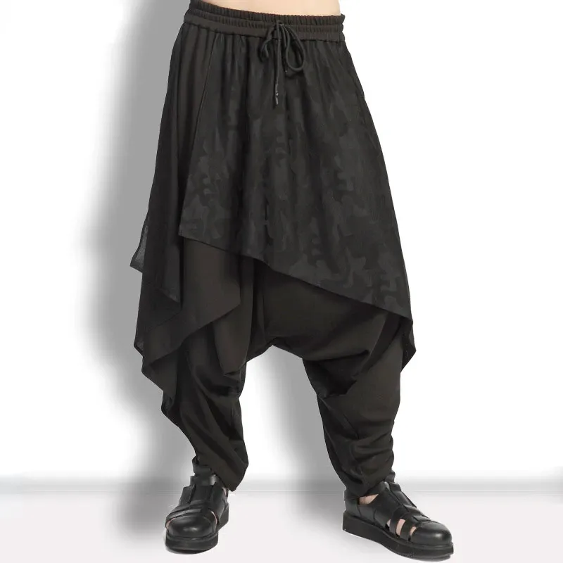 Pants Mens Medieval Steampunk Baggy Joggers Sweatpants Punk Pirate Renaissance Gothic Drop Crotch Trousers Halloween Cosplay Costumes