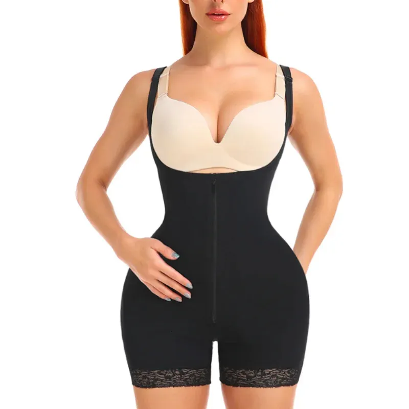 Bdoy Shapers Women High Waist Slimming Sheath Belly Compression Garment Tummy Full Bodysuits Shapewear Fajas Without Pads 240220