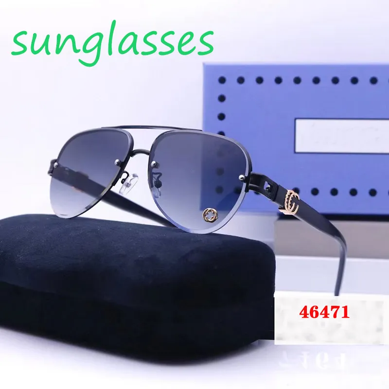 Mesdames Designer pour femmes Bolle Lunettes de soleil Luxury Master Sun Glass Sunglasses Sun Glasses UV400 Protection Polarise Gold Cadre Glass Glass Lens Men Femme With Box 46471 G13