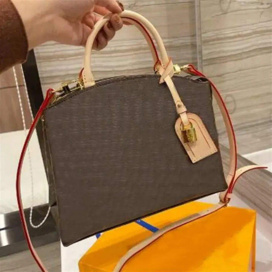 Tasarımcı Petit Palais Tote Çanta Kadın Moda Deri Omuz Çantaları Kilit Anahtarları Çanta Çantaları Crossbody Büyük Alışveriş Çanta İş 2415