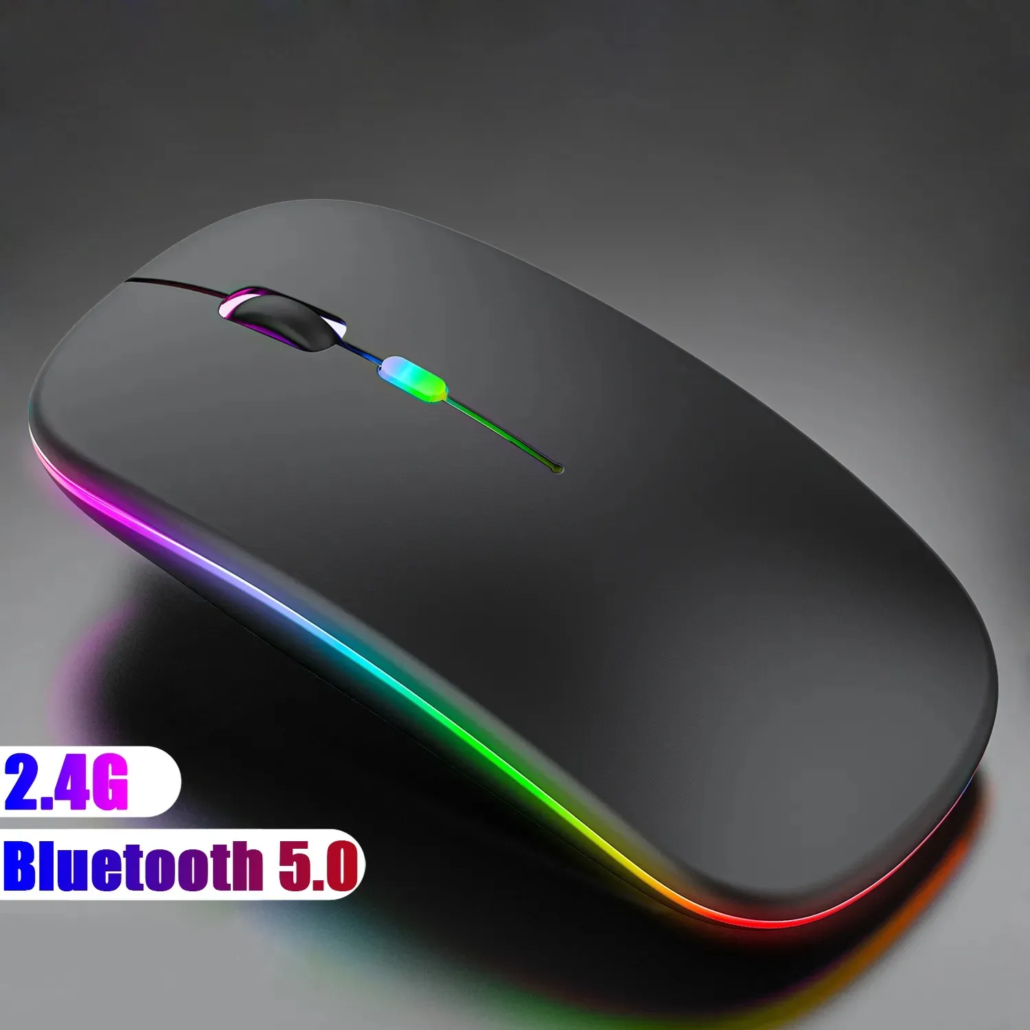 2.4G اللاسلكي الماوس RGB RESTHARGELISE الفئران الفئران اللاسلكية اللاسلكي LED MOUSE MOUSE MOUSE COMPOR