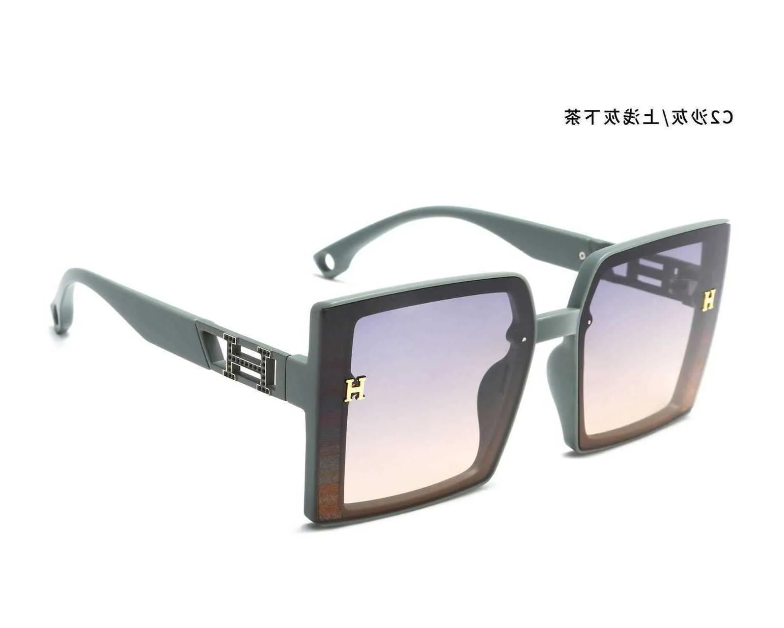 Дизайнерские солнцезащитные очки семейства 1to1 H высокого класса, инкрустированные бриллиантами, с простым лицом, квадратные солнцезащитные очки в большой оправе с анти-ультрафиолетовым экраном, красные живые V8MM