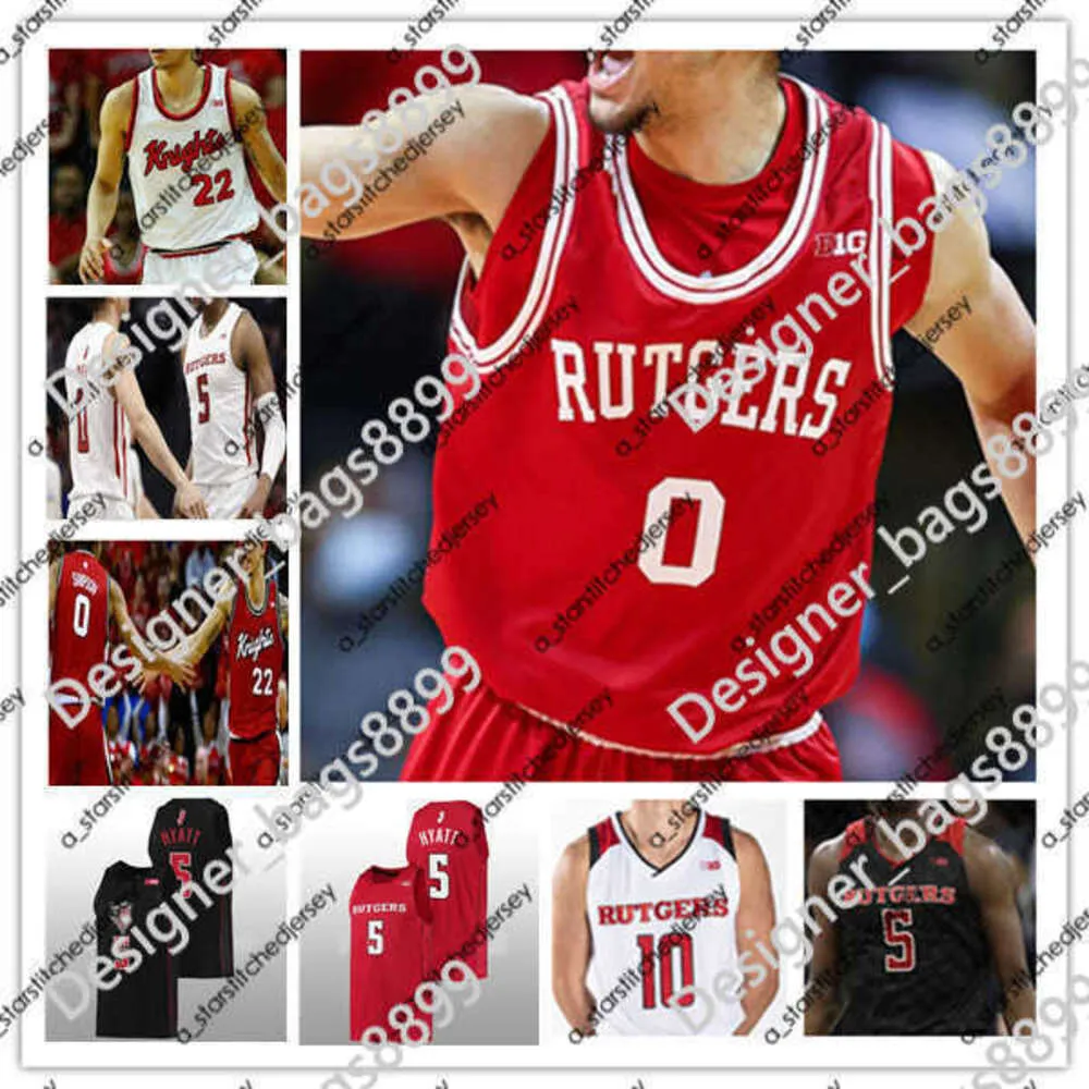 Abbigliamento da basket universitario Rutgers Scarlet Knights Maglie da basket Ncaa College Clifford Omoruyi Cam Spencer Aundre Hyatt Ron Harper Jr. Paul Mulcahy Antwone