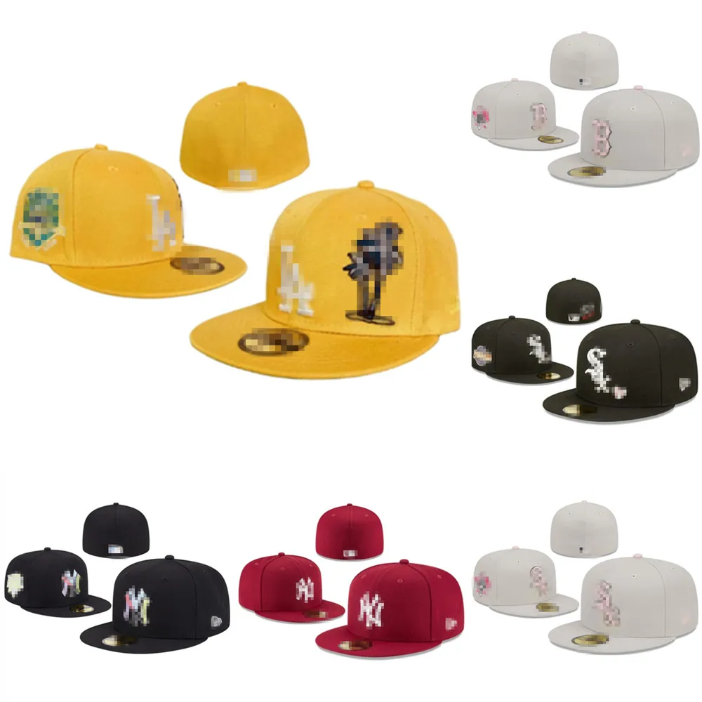 Béisbol al por mayor para hombres Sombrero de diseñador Todo el equipo Bordado Sol Gorros cerrados Flex Bucket Cap Tamaño 7-8