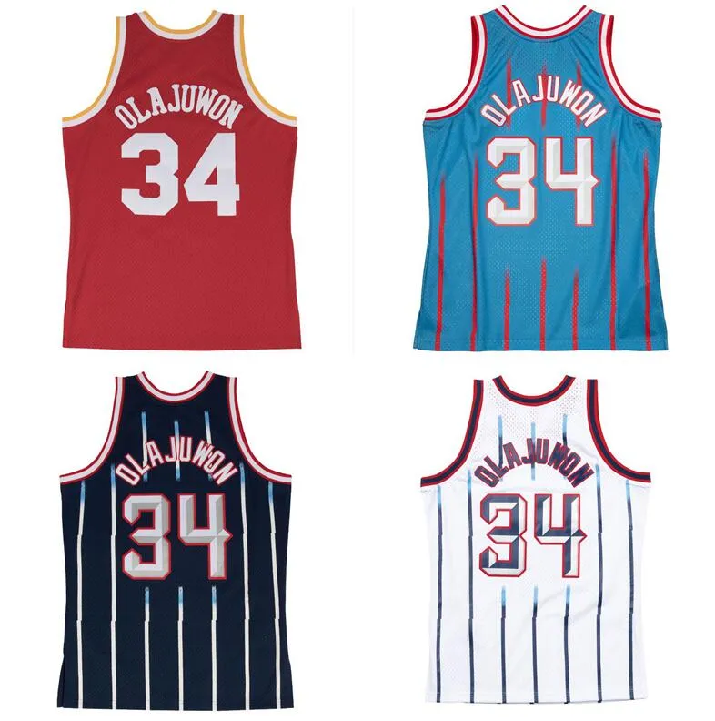 농구 저지 Hakeem Olajuwon Jalen Green McGrady 22 Drexler 1993-94 96-97 04-05 메시 경목 클래식 레트로 유니폼 남성 청소년 S-XXL