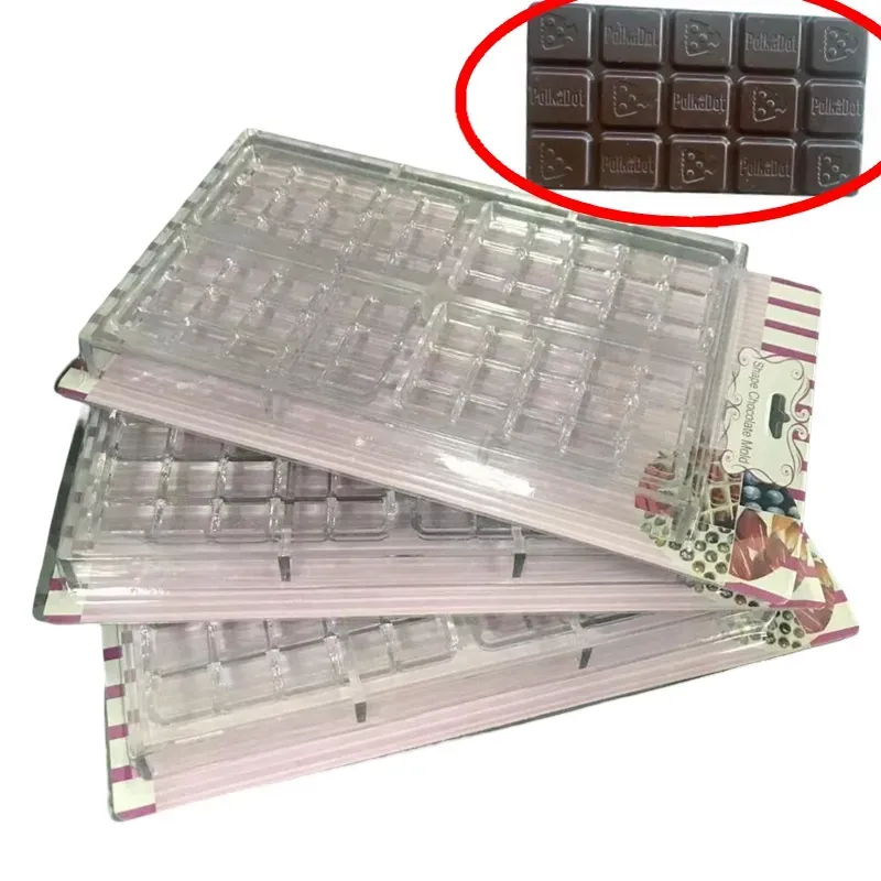 卸売チョコレートベーキング金型ブリスターパッケージチョコレートラティス用の透明なポルカドットトレイハードプラスチックテンプレートフードグレードZZ