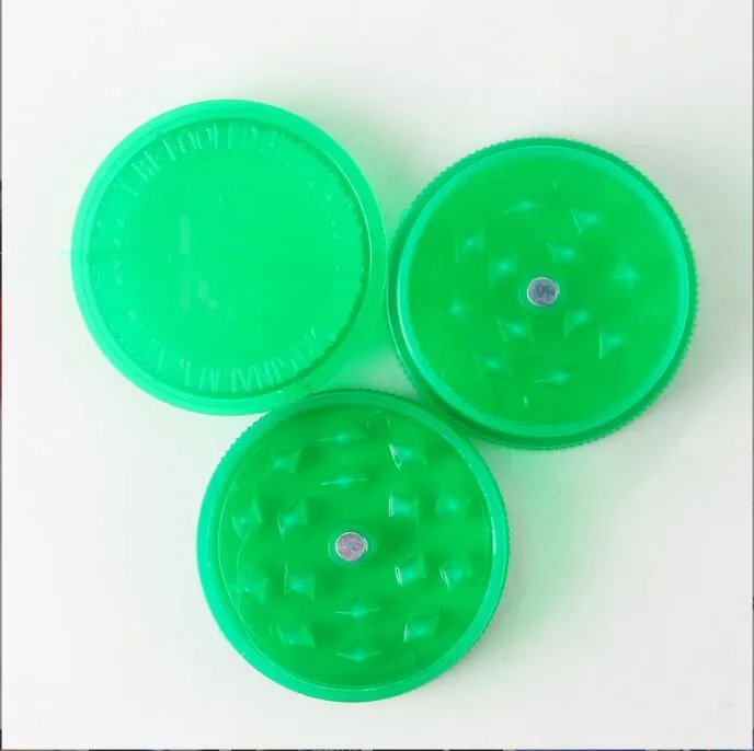 Fabriksdirektförsäljning Leaf Logo Mini Magnet Smoke Grinder 40mm Högkvalitativ plast Rökkross gränsöverskridande varor