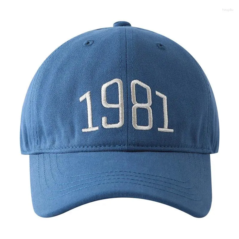 Ball Caps Embroidered Baseball Cap Women's Summer Versatile Simple Curved Brim Sun Hat Face-Looking Small Peaked Men's Fashion