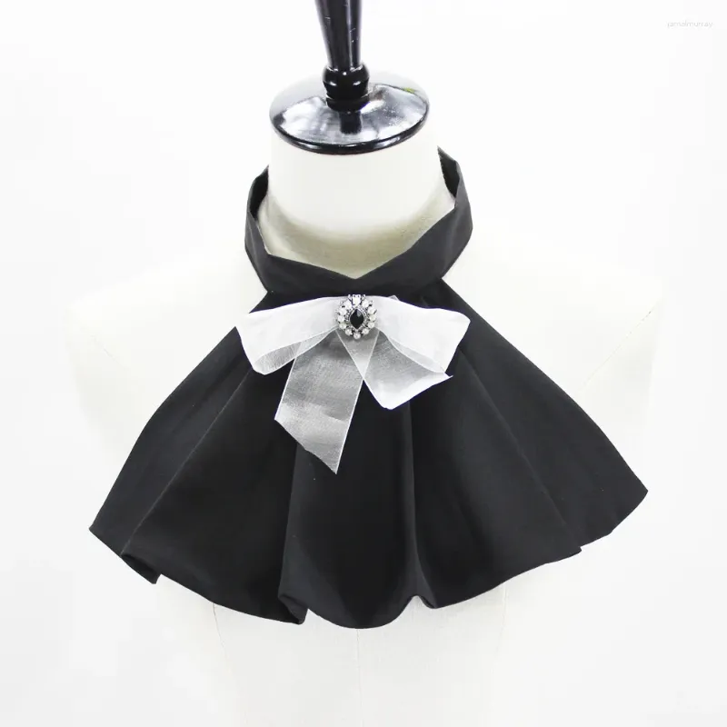 Bow Ties Vintage Court Lolita Tie False Cllar Shirt Akcesoria Mężczyźni Kobiet Business Banquet Wedding Karit Bowtie Odłączane kołnierze