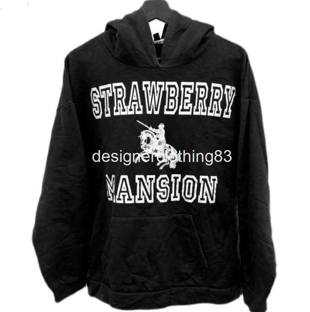 Sweater 23ss New Mens Hoodies Sweatshirts Fla Unwanted Strawberry Manson fashion brand Virgil Matching Loose Pullover mens womens hoodie
