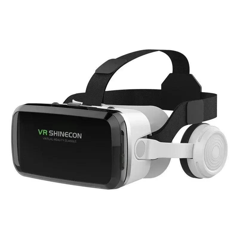 Devices Banggood Bluetooth VR Glasses VRSHINECON G04BS Earphone Version Mobile 3DVR Helmet Virtual Reality Viewing Game