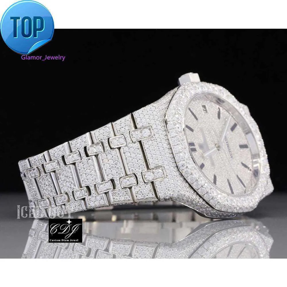VVS Moissanite Diamond Custom Iced Out Watch Luxury Bust Down Diamond Watch for Men Hip Hop Watch Jewelry CDJ84716KMT