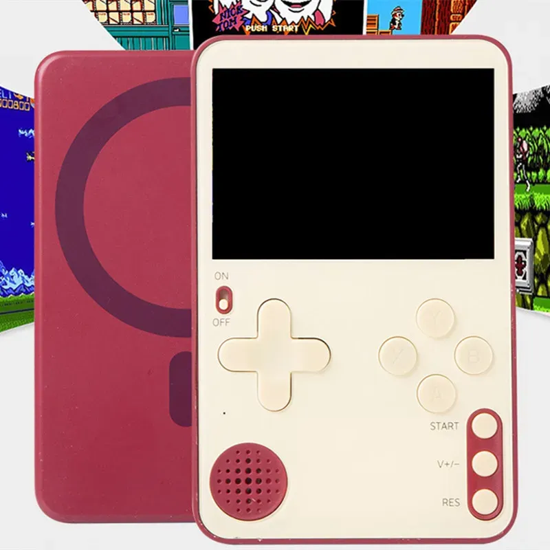 Players Portable Mini banque d'alimentation magnétique rétro Console de jeu vidéo K10 joueurs de jeu portables intégrés 500 jeux classiques pour jouets d'enfant