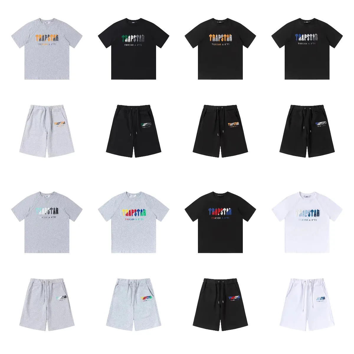 shitrts trapstar survêtement t-shirt sweat-shirt hommes chemise courte shorts pantalon trapstar t-shirt short de créateur coton vêtements de sport pour hommes été confortable élégant