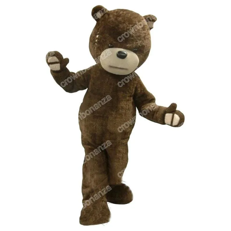 Vendite calde Halloween Costume da mascotte orso marrone personalizzato costume da fantasia