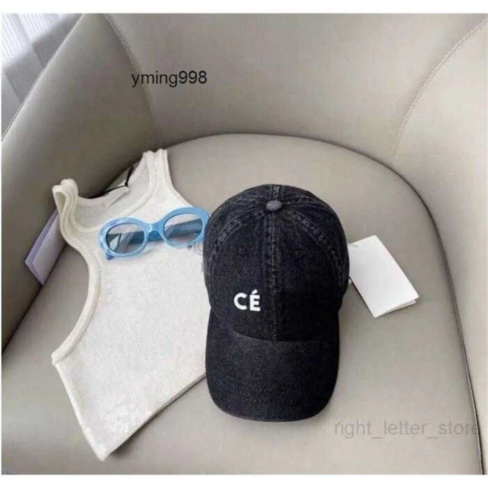 Full ceine cel celi ne 23ss Summer Designer Hat Womens Brand celins Details Alphabet Hard Top Baseball Cap Duck Cap Mens celnes And Womens Fashion Blue Washed De B858