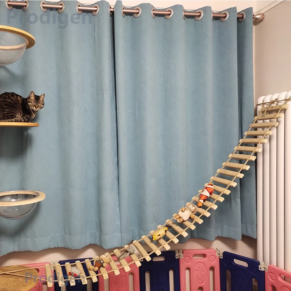 Скретчики кошачьи мост для кошек клетки, деревянная лестница с сизаль