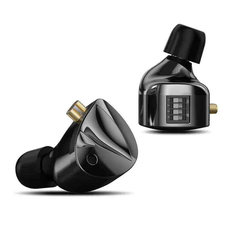 Koptelefoon KZ DFI in-ear 4-niveaumonitor Aanpasbare Tuning-hoofdtelefoon HiFi Bass-oortelefoon Zobel Netwerkcircuitontwerp Headset ZSN EDX