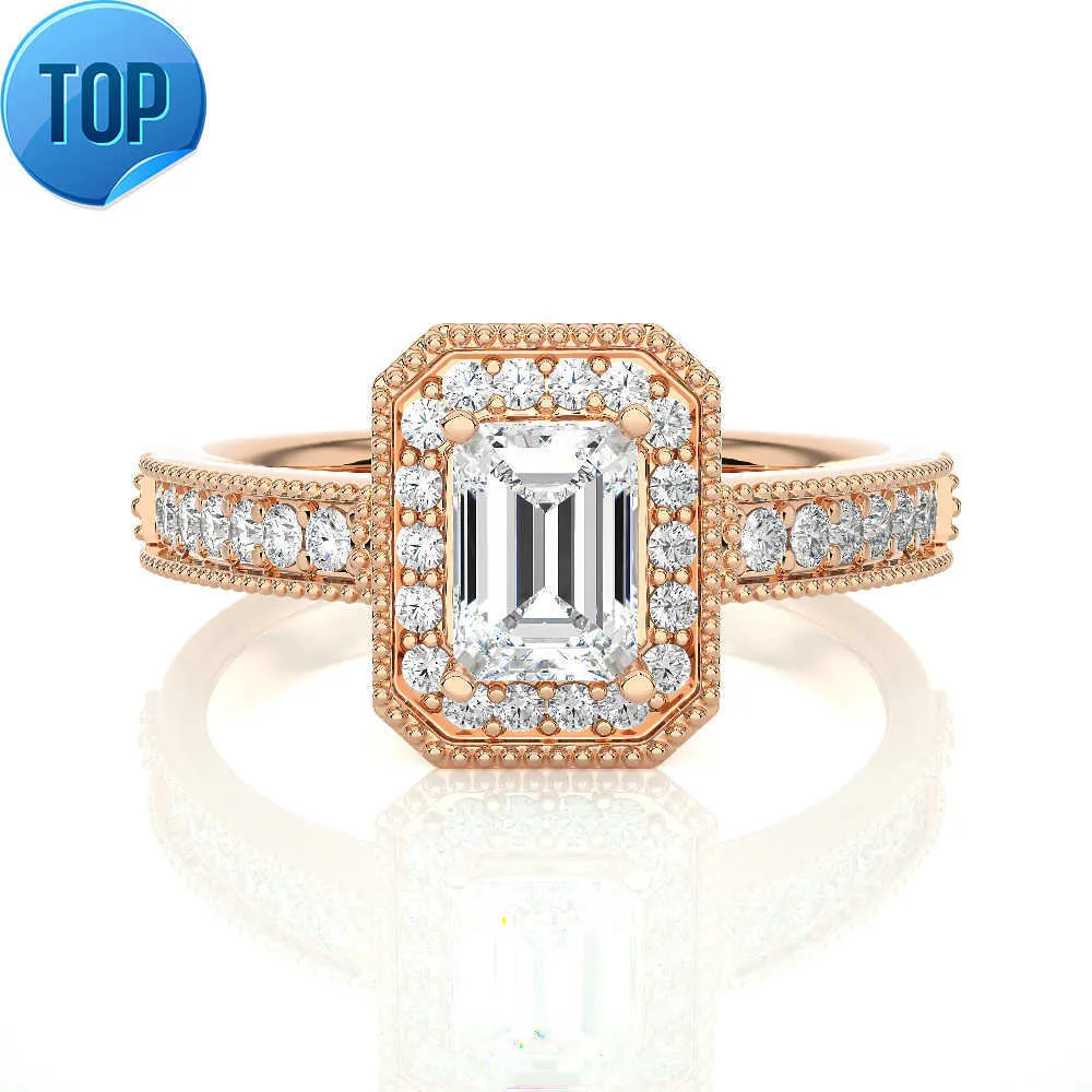 Womens Diamond Trendy Ring IGI GIA Certified 0.77ct에 대한 천연 다이아몬드 약혼 반지