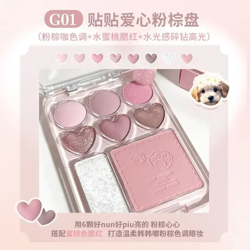 Shadow GOGO TALES Palette de fards à paupières longue durée couleur facile mat perle Blush surbrillance maquillage nu naturel fard à paupières paillettes pressées