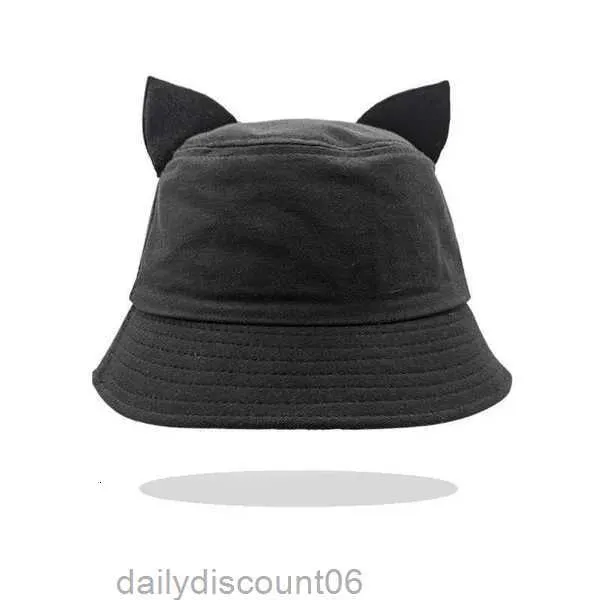 Beanieskull Offss Caps Mode Schattig met kattenoren gestoomd Catear-vormig Brood Streamer Emmer Hoed Heren Zomer Zonnebrandcrème Veelzijdig Casual Wastafel Zon CartoonS8TX UJ0