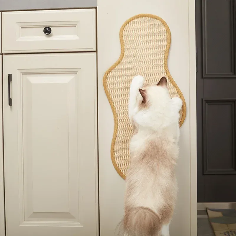 Tapis à gratter en Sisal Anticat, peut être collé, jouets, démangeaisons, Cactus, chat, plaque, broyeur à griffes, sans écaillage