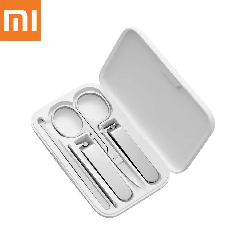 Controle Originele Xiaomi Mijia manicure nagelknipper pedicureset draagbare reishygiëneset roestvrijstalen nagelknipper gereedschapsset