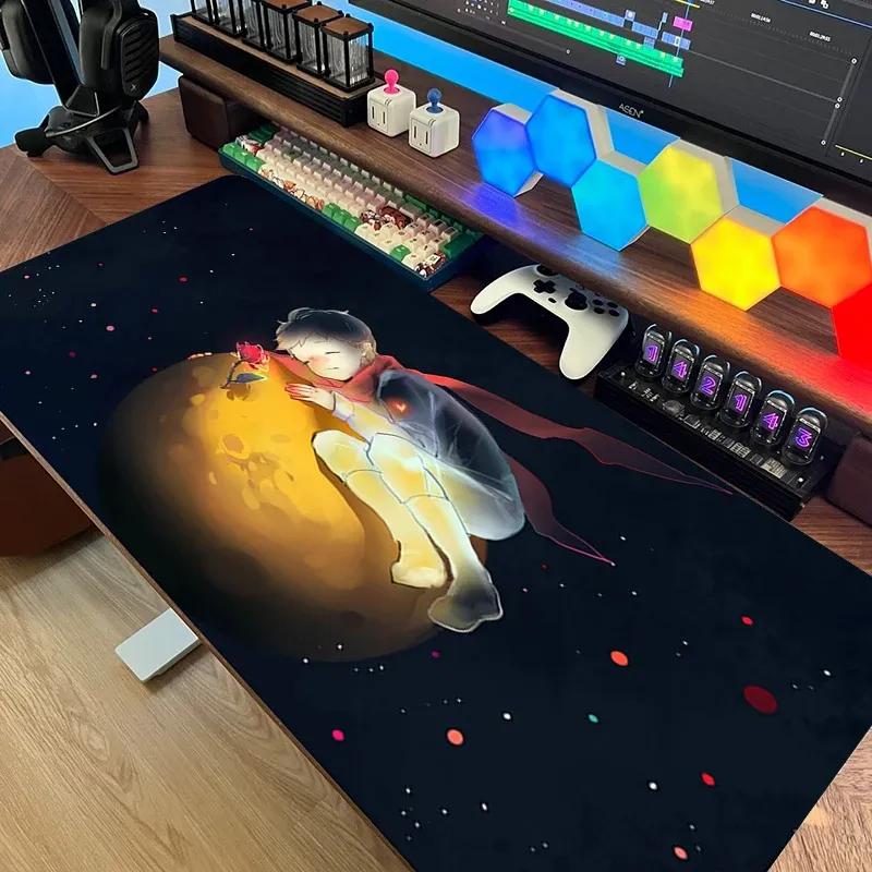 Tapis de souris grand tapis de souris Xxl le Petit Prince Accessoires de jeu Bureaux d'ordinateur Tapis de bureau PC Cabinet Jeux Tapis de souris Anime Gamer Clavier