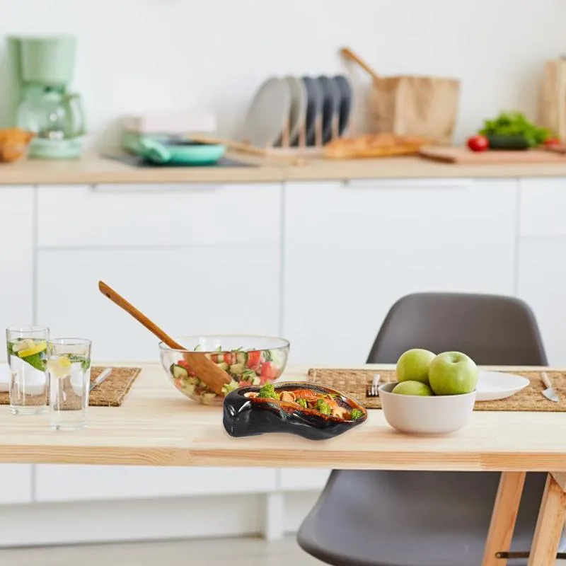 Servis uppsättningar keramiska bordsartiklar för att dekorera sallad keramik liten dessert ostron