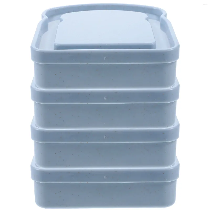 Plates 4 Pcs Sandwich Box Boxes Containers For Lunch Large Micro-wave Oven Sub Storage Lunchboxes