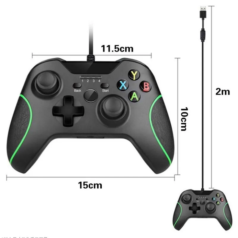 وحدات التحكم في اللعبة السلكية مزدوجة محرك الاهتزاز gamepad joolsticks متوافقة مع Xbox Series X/S/Xbox One/Xbox One S/One X/PC مع صندوق البيع بالتجزئة