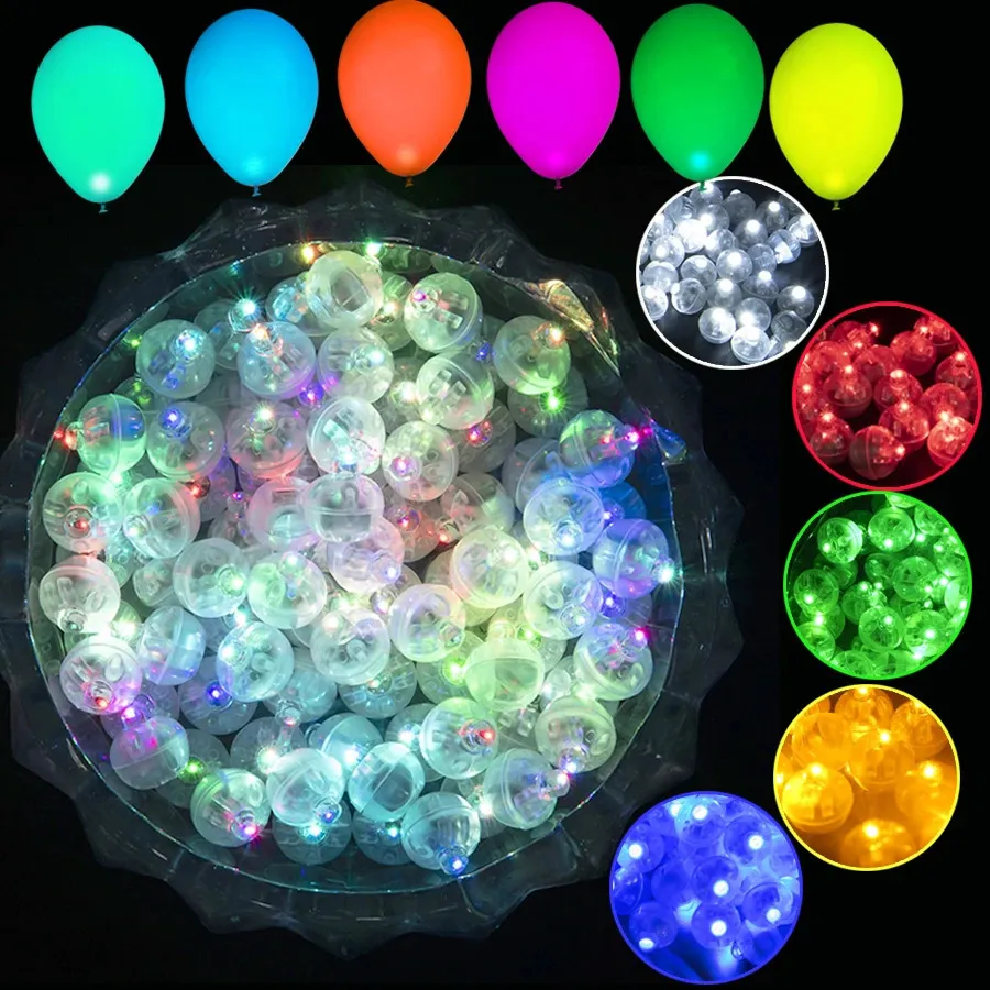 510203050100 pcs LED ballon lumière minuscule LED Mini boule ronde lampe pour Bar lanterne noël fête de mariage décor 240301