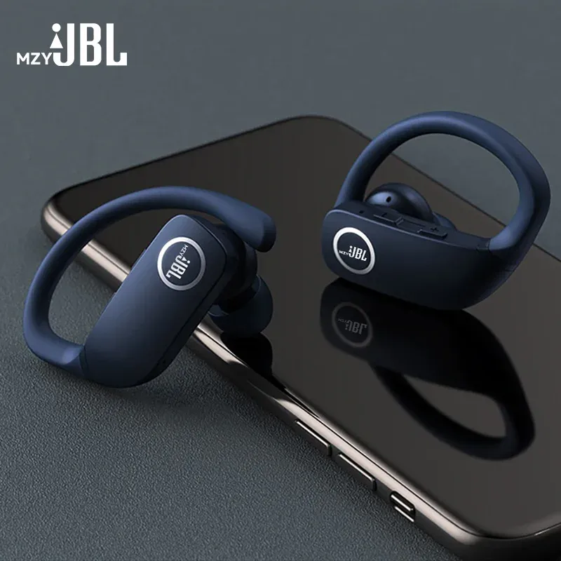 Hörlurar Original Mzyjbl Z9 True Wireless Bluetooth Sports Headset Earhooks Hörlurar Vattentäta högkvalitativa hörlurar HD Ring öronsnäckor