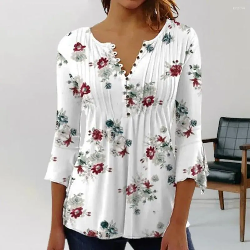 Camicette da donna Top estivo da donna con scollo a V Abito morbido e confortevole T-shirt da donna