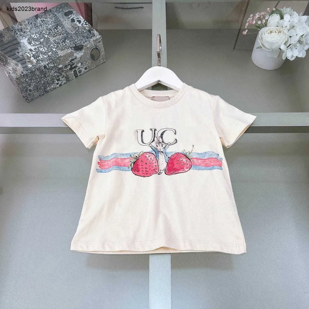 Nouveau bébé T-shirts motif fraise impression coton filles garçons manches courtes taille 90-160 CM vêtements pour enfants de créateur t-shirts pour enfants d'été 24Feb20