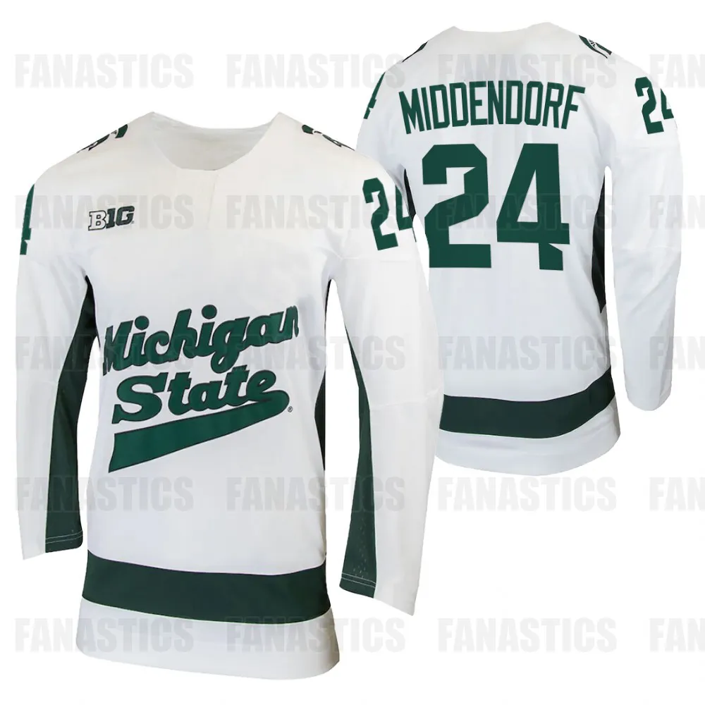 Michigan States Spartans Hockey Jersey Duncan Keith Nash Nienhuis Artyom Levshunov Matt Basgall Nicolas Muller Isaac Howard Gavin O Connell