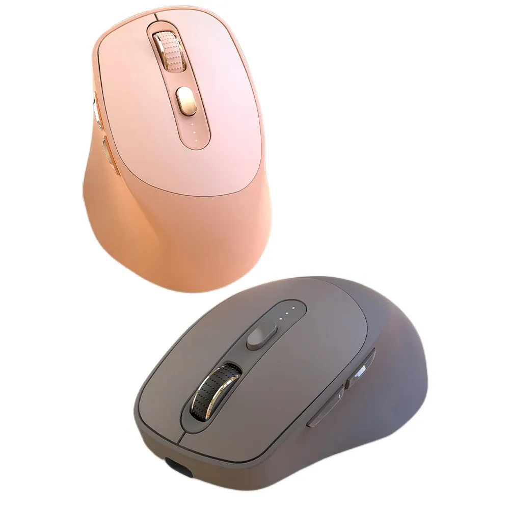 Mice 2.4Ghz Office Gaming Mouse 6 Keys 4000dpi Mute Mouse Bluetoothcompatible 500mAh TypeC Charging Power Display for Computer