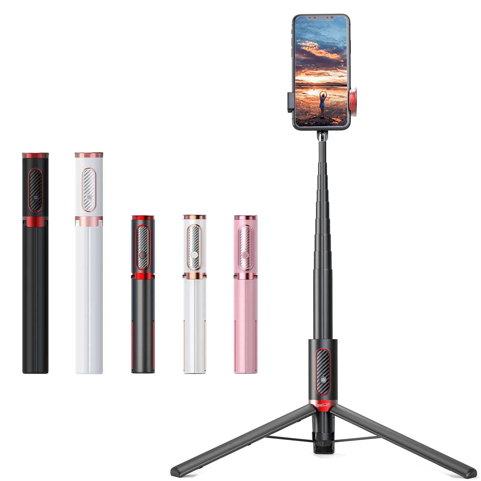 Soundbar 150 cm/81 cm Wireless Selessie Stick Tripod Telefon Standhalterstativ für mobile expandierbare tragbare Aluminiumlegierung für Smartphone