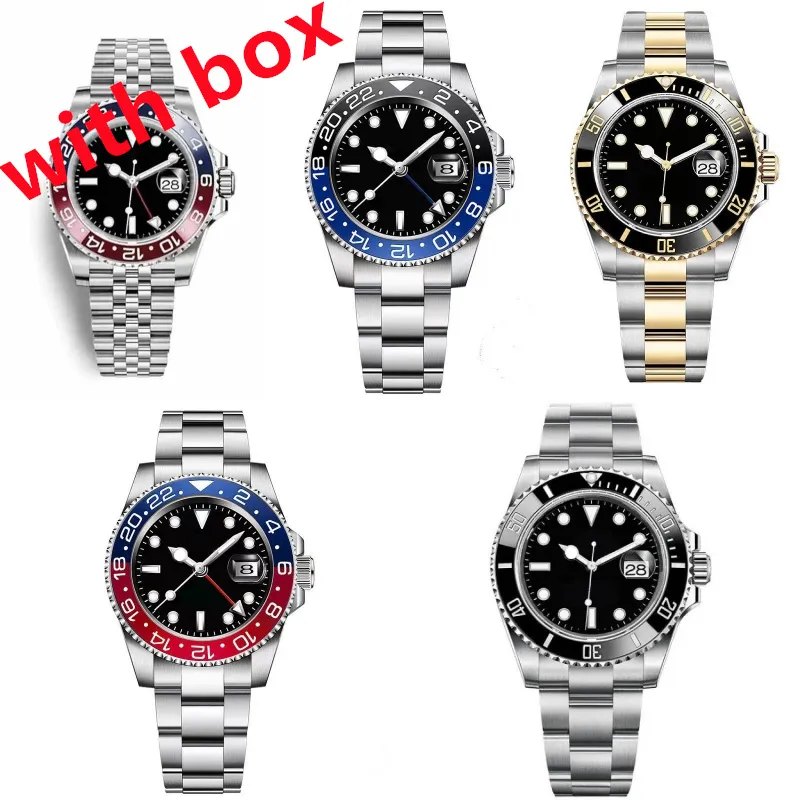 Lüks Erkek Otomatik Mekanik Seramik Saatler Montre De Luxe 40mm Tam Paslanmaz Çelik Slip Telekle Yüzme Kol saatleri Aydınlık Saat U1 İzle XB02 B4