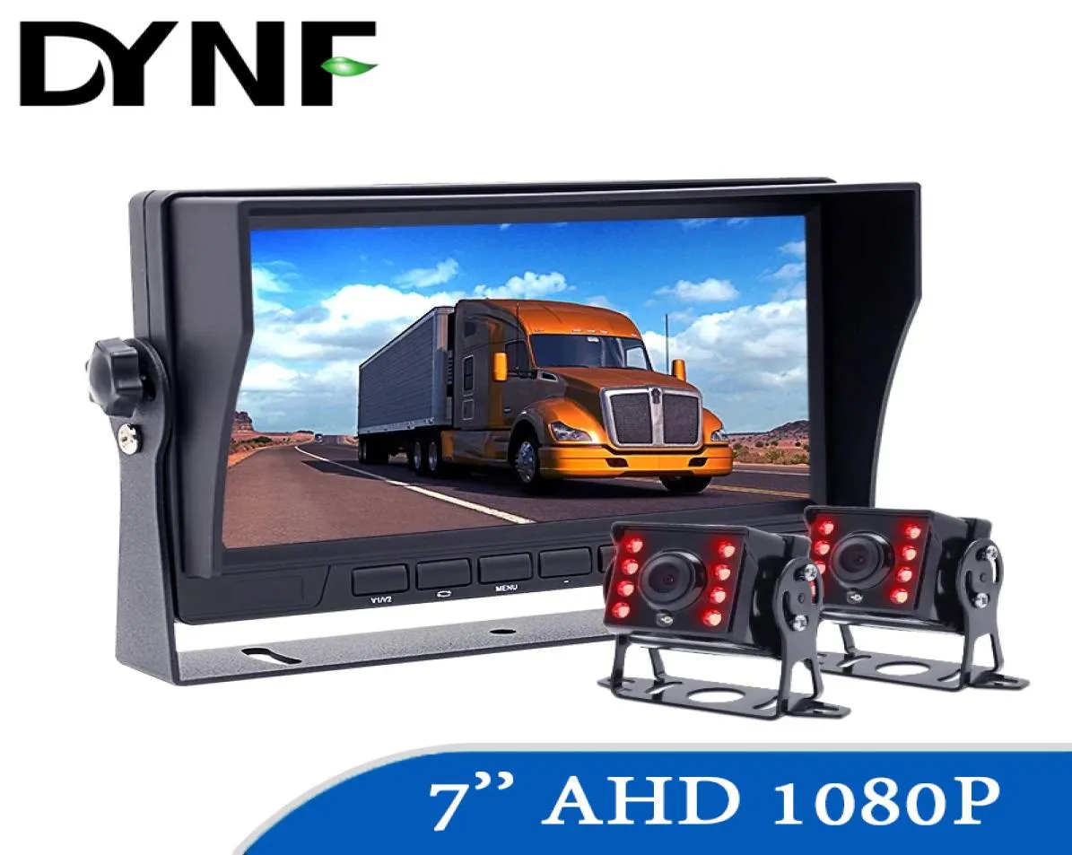 Greenyi 7 inç AHD 1080P IR Arka Görünüm Kamera Kamyonu Yüksek Tanımlı Araç IPS Monitör Güneşlik Araba Bus1693690