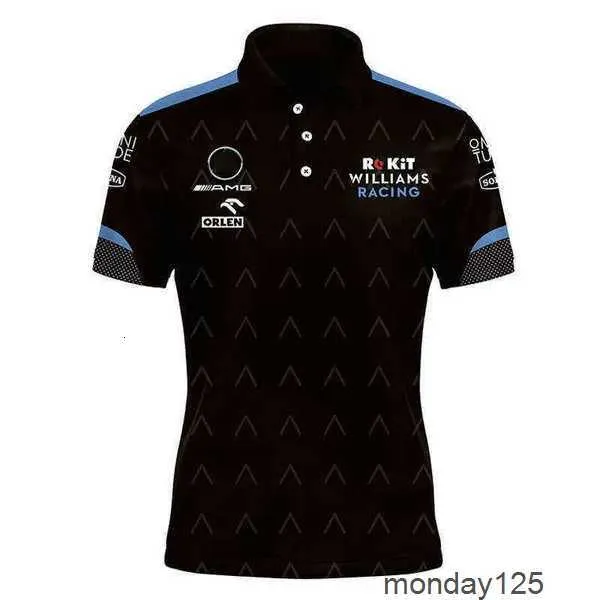 Été nouvelle chemise F1 costume de course Williams Benz équipe T-shirt Polo hommes revers salopette femmes Polos hauts 5xl2 Shorts NHTX