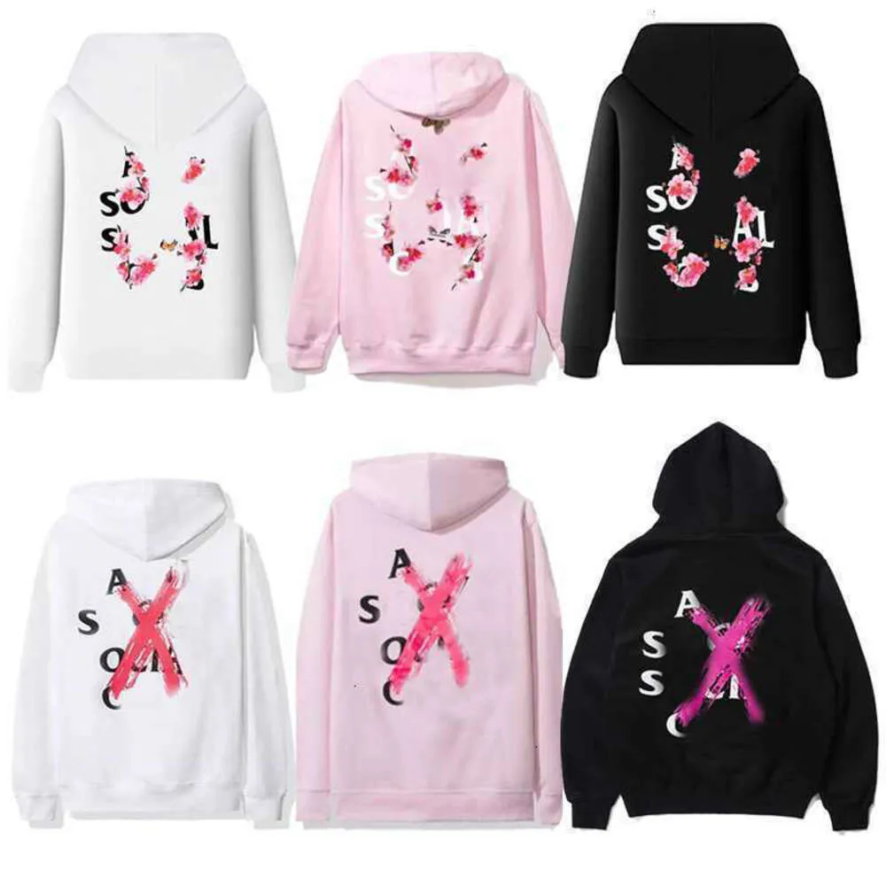 Yüksek kaliteli anti Socials Hoody USA Modaya Modeli Kulüpler Gömlek Çiçekler Çapraz Çevre Sokak Giyseni Antisosyalleri Sevap A S S C Toptan