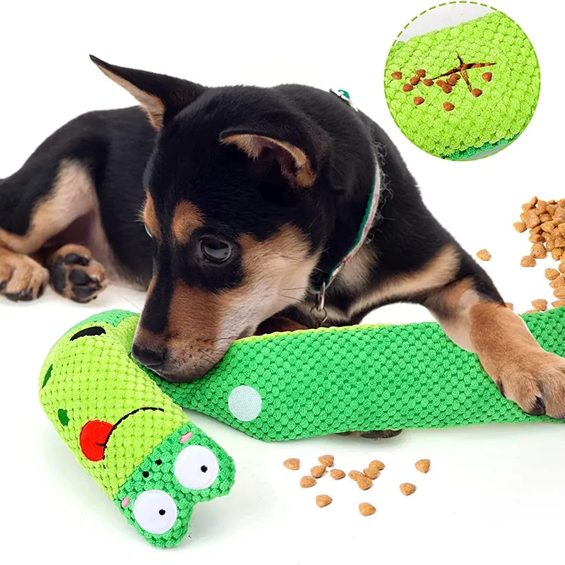 Toys Pet Sniffing Snakes Toys Dogs Puzzle Toys dölj maten Relieve tristess plysch Squeak Toys Wear and Bite Resistance Dropshipping